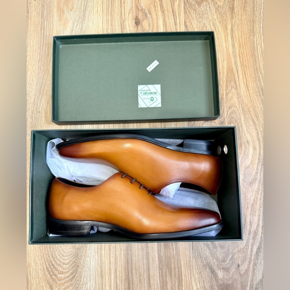 Gifennse Shoemakers Men’s Size 11 Dark Tan Leather Oxford Dress Shoes